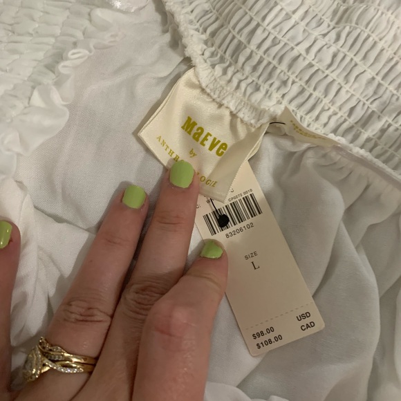 Anthropologie Maeve One Shoulder Blouse NWT size L - Picture 4 of 4